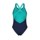 Жіночий суцільний купальник Arena Flow SwimSuit V Back LB (UV 50+) 38 Синій,бірюзовий (008935-790-38) - зображення 3