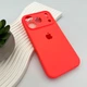Защитный чехол-накладка Silicone Full Case AA Camera Protect для Apple iPhone 17 Pro Peach (FullAAi17P-18) - изображение 4