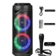 Колонка музична портативна ZQS6212 20 Вт 2x6,5" Bluetooth USB TF FM з мікрофоном і LED-дисплеєм (8521) - зображення 1