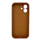 Защитный чехол-накладка Silicone Full Case AA Camera Protect для Apple iPhone 17 Saddle Brown (FullAAi17-42) - изображение 2