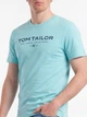 Футболка хлопковая длинная мужская Tom Tailor 1045773-39442 L River Teal с принтом (4069403508311) - изображение 3