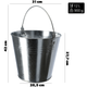 Wiadro ocynkowane Kadax Ruby 31 cm 12 L K2512 (5903699415276) - obraz 3