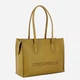 Torebka shopper damska skórzana Coccinelle E1UAK110201-G43 Oliwkowa (800070354222) - obraz 3