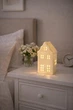 Керамічний будиночок із LED-підсвічуванням, LED-свічник, лампадка Home Accents 15 см Жовтий - зображення 4