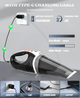 Портативный беспроводной пылесос 5-в-1, ручной mini vacuum для дома, авто и животных, высокой мощности с LED подсветкой - изображение 2