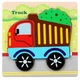 Деревянный пазл для детей Грузовик Truck 15×15 см развивающая игрушка детский пазл транспорт сортер машинка для малышей - изображение 1