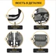 Комплект 2 розкладних крісла-шезлонга до 120 кг + столик LEOBRO Zero Gravity Plaid Комплект шезлонгів з м'яким підголів'ям, сталевою рамою та столиком з підстаканниками для кемпінгу та відпочинку на природі чи дачі Сірий - зображення 11