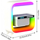 Смарт лампа нічник HM-G3 G-Smart Light RGB із бездротовою зарядкою 15 Вт, Bluetooth колонка з будильником, LED світильник із сенсорним керуванням, нічник із підсвічуванням для спальні, лампа з QI зарядкою для телефону iPhone Android - зображення 4