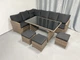 Угловой набор садовой мебели из Ротанга Lounge Loft Мадрид и три пуфа Светло-коричневый (Угловой диван, Стол и 3 пуфа) L403 Light-Brown - изображение 2