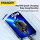 Сетевое зарядное устройство Essager 20W / 1xUSB-C / 1x-USB-A / Black / Быстрая зарядка / Адаптер питания - изображение 3