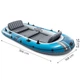 Ponton dmuchany Intex Excursion 5 5-osobowy 366 x 148 x 63 cm Szaro-niebieski 66325 (6941057430638) - obraz 3