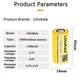 Аккумулятор 18350, LiitoKala, 1100mAh, 3.7V - зображення 3