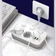 Мережевий фільтр LDNIO SE2435 перехідник 2EUх220V+3хUSB+1хType-C PD20W+QC3.0 10A розгалужувач трійник електричний з вимикачем та заземленням Білий - изображение 5