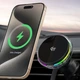 Автотримач Proove Light Crystal з магнітним кріпленням та швидкою бездротовою зарядкою 25W, сірий - зображення 13