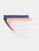 Набор женских трусиков Marks&Spencer бикини bikinis 10(38) 3 шт ecru mix 0223 - изображение 1