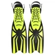 Ласты для дайвинга и снорклинга с открытой пяткой SP-Sport размер L-XL (43-46) Black-Yellow - изображение 2