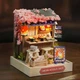 Конструктор 3D Румбокс Sakura Noodles Shop (Магазин локшини) з LED-підсвіткою та пилозахисним ковпаком - изображение 1