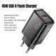 Зарядное устройство ESSAGER Flash 45W USB-A QC Black (ECT45W-RPB01-Z) - изображение 2
