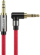 Кабель ESSAGER Monster 3.5mm to 3.5mm 90˚ Jack Audio Cable 1.5m Red (EYP35-WTA09) - изображение 1