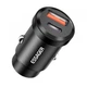 Автомобільний зарядний пристрій ESSAGER Gyroscope Mini USB-C + USB QC 3.0 30W Black (ECCAC-TL01) - зображення 1