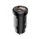Автомобільний зарядний пристрій ESSAGER Gyroscope Mini USB-C + USB QC 3.0 30W Black (ECCAC-TL01) - зображення 2