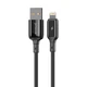 Кабель Proove Flex Metal USB to Lightning 2.4A (1m) black - зображення 2