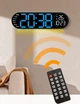 Годинник Deepfox DS-5509 LED цифровий електронний настінний/настільний Будильник Дата Температура 43х12см синій - зображення 1