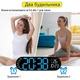 Годинник Deepfox DS-5509 LED цифровий електронний настінний/настільний Будильник Дата Температура 43х12см синій - зображення 5