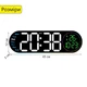 Годинник Deepfox DS-5509 LED цифровий електронний настінний/настільний Будильник Дата Температура 43х12см білий - зображення 13