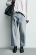 Джинси Zara Wide Tapered вільні укорочені блакитний 9794/360/406 30 - изображение 5