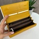 Классический женский кошелек из натуральной кожи. Портмоне женское модный кожаный Желтый - изображение 5