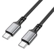 Кабель для зарядки Borofone BX83 Famous Silicone Type-C to Type-C поддержка зарядки 60W (20V / 3A) 1m Black - изображение 4
