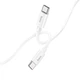 Кабель USB Hoco X87 Magic silicone передачі даних потужністю 60W Type-C to Type-C 1m 3A White - зображення 1