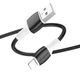 Кабель USB Borofone BX84 для заряджання та передачі даних USB на Lightning, 1м, струм до 2.4A Black - зображення 3