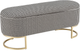 Пуф лавка Halmar HARMONY з функцією ящика 105x42 см Чорний/Білий/Золотий (5905248125575) - зображення 1
