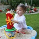 Песочный набор ТехноК-6 с мельницей ведерко лопатка грабельки сито 2 формочки красный 0113 - изображение 3