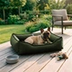 Вулична лежанка для середніх собак BOSYAK Outdoor Waterproof 75х65 Хакі (6-12 кг) - зображення 1