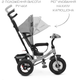 Триколісний велосипед Turbo Trike (M 3115HA-19L) USB/BT, світло, сірий льон - изображение 2
