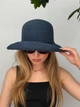 Капелюх панама жіноча з великим полем One size синя - изображение 6