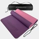 Коврик для йоги и фитнеса EasyFit TPE 6 мм нескользящий эко с чехлом 183х61 см фиолетово розовый для пилатеса - изображение 1