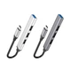 Хаб USB Hoco HB26 4 in 1 adapter(Type-C to USB3.0+USB2.0*3) Сiрий - зображення 2