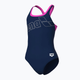 Купальник слитный для девочек Arena Logo Swimsuit Swim Pro (UPF 50+) 140 см Темно-синий,розовый (010287-590-140) - изображение 1