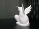 Статуетка котик-ангел із серцем у стилі low poly. Aivory - изображение 3