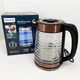 Электрочайник стеклянный дисковый Rainberg RB-2312 2.2л 2200Вт. Цвет: коричневый - изображение 6