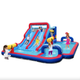 Надувний аквапарк Costway Fun Kids 6-в-1: гірка, басейн, скеледром, водяні гармати, батут, без вентилятора - зображення 4