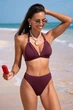 Купальник Cupshe S бордовий 125050 - зображення 2