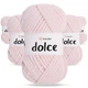 Упаковка YarnArt Dolce, Светло-розовый №781, 5шт - 5 мотков по 100 г 120 м, плюшевая пряжа для игрушек, пледов и аксессуаров, 100% микрополиэстер - изображение 1