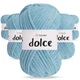Упаковка YarnArt Dolce, Голубой лед №859, 5шт - 5 мотков по 100 г 120 м, плюшевая пряжа для игрушек, пледов и аксессуаров, 100% микрополиэстер - изображение 1