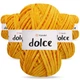 Упаковка YarnArt Dolce, Апельсин №853, 5шт - 5 мотків по 100 г 120 м, плюшева пряжа для іграшок, пледів і аксесуарів, 100% мікрополіестер - зображення 1