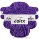 Упаковка YarnArt Dolce, Фиолетовый №792, 5шт - 5 мотков по 100 г 120 м, плюшевая пряжа для игрушек, пледов и аксессуаров, 100% микрополиэстер - изображение 1